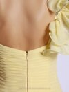 Trumpet/Mermaid One Shoulder Chiffon Court Train Cascading Ruffles Evening Dresses #02023091