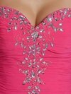 A-line Sweetheart Chiffon Court Train Split Front Prom Dresses #02014273