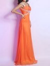 Empire Off-the-shoulder Chiffon Floor-length Appliques Evening Dresses #02023088