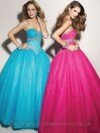 Ball Gown Sweetheart Crystal Detailing Blue Tulle Floor-length Prom Dress #02015891