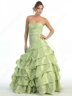 Ball Gown Sweetheart Taffeta Floor-length Beading Prom Dresses #02015908