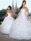 Ball Gown Strapless Organza Floor-length Beading Quinceanera Dresses #02015917