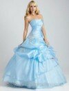 Ball Gown Strapless Satin Floor-length Beading Quinceanera Dresses #02015928