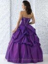 Beautiful Ball Gown Purple Tulle Taffeta Appliques Lace Scalloped Neck Quinceanera Dresses #02015934