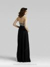 Discounted Black Sweetheart Chiffon with Crystal Detailing Empire Prom Dresses #02060514