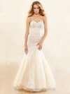 Ivory Fashion Sweetheart Trumpet/Mermaid Lace Tulle with Beading Prom Dress #02060534