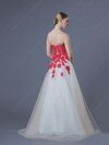 Princess Champagne Satin Tulle Appliques Lace Sweetheart Prom Dresses #02060549