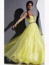Princess Sweetheart Tulle Taffeta Floor-length Rhinestone Prom Dresses #02060596