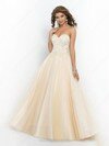 Princess Sweetheart Satin Tulle Floor-length Sequins Prom Dresses #02016542
