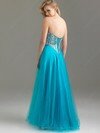 Empire Sweetheart Tulle Lace-up Crystal Detailing Black Prom Dress #02022525