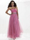 Discounted Princess Fuchsia Tulle with Beading Sweetheart Prom Dress #02016590