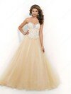 Princess Sweetheart Satin Tulle Floor-length Lace Prom Dresses #02016599