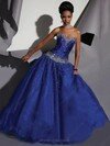 Ball Gown Sweetheart Tulle Elastic Woven Satin Floor-length Rhinestone Prom Dresses #02016620