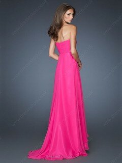 A-line Sweetheart Chiffon Floor-length Sleeveless Rhinestone Prom Dresses #02011743