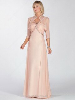 Discount V-neck Chiffon Crystal Detailing Empire Mother of the Bride Dresses #01021450