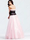 A-line Sweetheart Satin Organza Floor-length Lace Prom Dresses #02016240