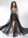 A-line Sweetheart Chiffon Asymmetrical Beading Prom Dresses #02016354