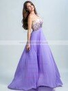 Open Back Chiffon Crystal Detailing Lavender One Shoulder Prom Dresses #02016732