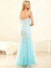 Light Sky Blue Sweetheart Tulle Top Crystal Detailing Trumpet/Mermaid Prom Dresses #02016742