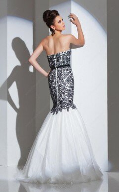 Vintage Sweetheart Multi Colours Tulle Appliques Lace Trumpet/Mermaid Prom Dresses #02016761