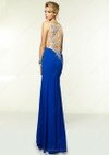 Expensive Trumpet/Mermaid Silk-like Satin Tulle Beading Royal Blue Prom Dress #02017047
