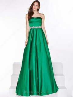 Expensive Sweetheart Hunter Satin Beading A-line Prom Dress #02017185
