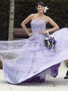 Ball Gown Strapless Tulle Floor-length Beading Prom Dresses #02017967