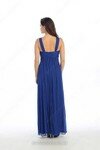 A-line V-neck Chiffon Ankle-length Beading Prom Dresses #02018055