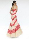 Sweetheart Tulle Appliques Lace Amazing Trumpet/Mermaid Prom Dresses #02023046