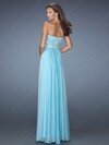 Popular Sweetheart Blue Chiffon Beading Sheath/Column Prom Dress #02023056