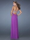 Purple Chiffon Split Front Affordable Sheath/Column Sweetheart Backless Prom Dresses #02023066