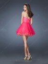 Fuchsia Short/Mini Tulle Beading Sweetheart Different Prom Dresses #02041960
