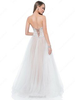 Princess Lace-up Sweetheart Tulle Beading Multi Colours Prom Dress #DS020100938