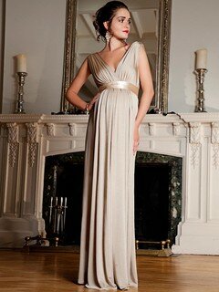 Affordable V-neck Chiffon with Sashes/Ribbons Empire Bridesmaid Dresses #DS01012638