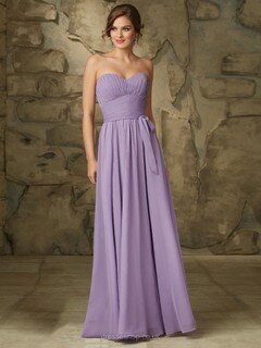 Unique A-line Lavender Chiffon Pleats Sweetheart Bridesmaid Dresses #DS01012650