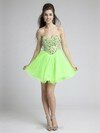 Girls Sweetheart Pink Tulle Lace-up Crystal Detailing Short/Mini Prom Dresses #02051265