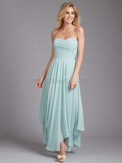 Asymmetrical Exclusive Chiffon With Ruffles Strapless Bridesmaid Dresses #DS01012677