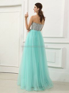 Popular Sweetheart Tulle Beading Floor-length Prom Dress #DS020101161