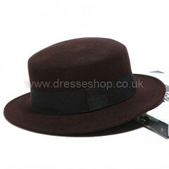 Black Wool Bowler/Cloche Hat #DS03100037