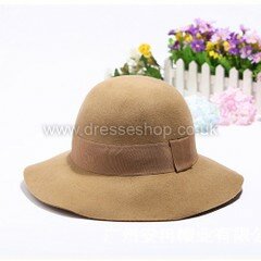 Black Wool Bowler/Cloche Hat #DS03100053