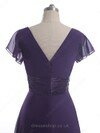 Short Sleeve Perfect V-neck Chiffon Bow Short/Mini Mother of the Bride Dresses #DS01021601