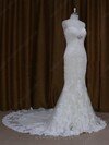 Modest Sweetheart Ivory Lace Tulle with Beading Trumpet/Mermaid Wedding Dresses #DS00022091