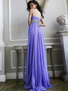 Beautiful Empire Sweetheart Lilac Beading Chiffon Prom Dresses #DS020101562