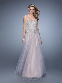 Promotion A-line Multi Colours Tulle Appliques Lace Sweetheart Prom Dress #DS020101586