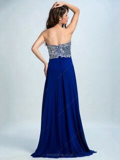 Famous Empire Chiffon Crystal Detailing Sweetheart Royal Blue Prom Dresses #DS020102288
