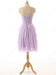 Online Sweetheart Lavender Ruffles Chiffon Short/Mini Bridesmaid Dress #DS01012825