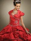 Ball Gown Fuchsia Taffeta Sweetheart Appliques Lace Boutique Quinceanera Dresses #02071660