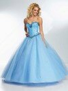 Ball Gown Sweetheart Tulle Satin Floor-length Beading Quinceanera Dresses #02071882