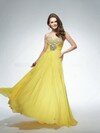 A-line Sweetheart Chiffon Floor-length Sleeveless Crystal Detailing Party Dresses #02111088