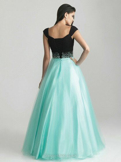 Multi Colours Tulle Beading A-line Vintage Off-the-shoulder Prom Dresses #02011944